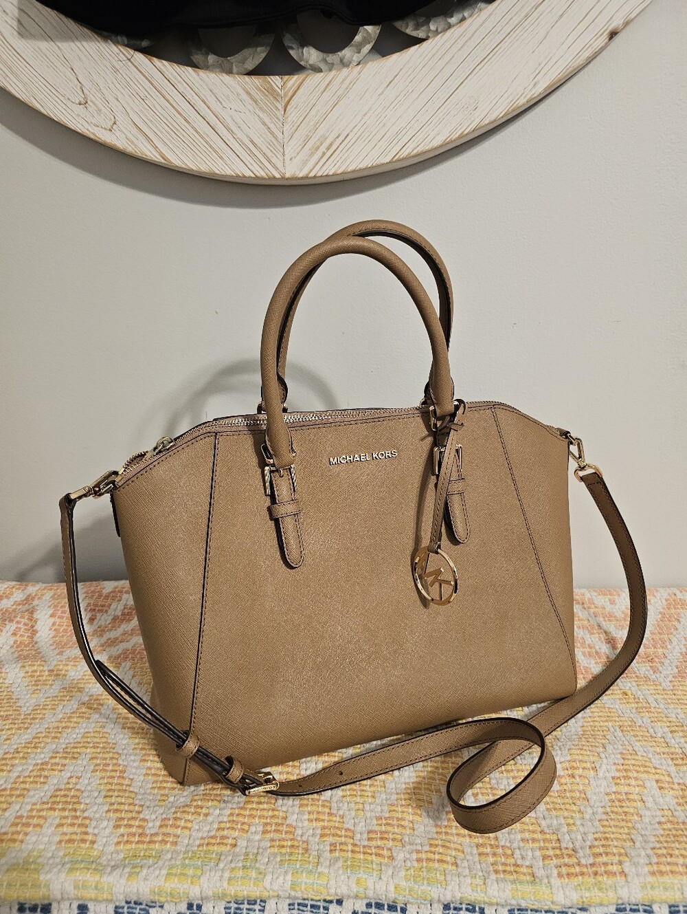 Michael Kors Ciara Saffiano Leather Satchel